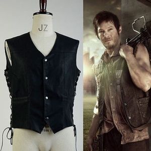 ♦The Walking Dead costume Leather Vest♦️